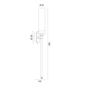 Lampa na ścianę PRESTON 8976 złoty kinkiet lity mosiądz ryflowane szkło 8976 ARGON