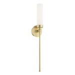 Lampa na ścianę PRESTON 8978 złoty kinkiet lity mosiądz mleczne szkło 8978 ARGON