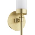 Lampa na ścianę PRESTON 8978 złoty kinkiet lity mosiądz mleczne szkło 8978 ARGON