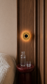 Lampa natynkowa A SOFI 9010 kinkiet okrągły szkło Krosno design koniakowy moduł LED 9010 ARGON 