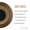 Lampa natynkowa A SOFI 9010 kinkiet okrągły szkło Krosno design koniakowy moduł LED 9010 ARGON 