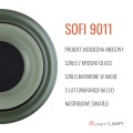Lampa natynkowa A SOFI 9011 kinkiet okrągły szkło Krosno design oliwkowy zielony moduł LED 9011 ARGON