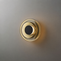 Lampa natynkowa A SOFI 9011 kinkiet okrągły szkło Krosno design oliwkowy zielony moduł LED 9011 ARGON