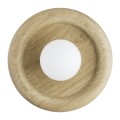 Lampa natynkowa RONDO 8970 kinkiet okrągły drewniany biała kulka jasny dąb 8970 ARGON