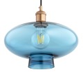 Lampa wisząca niebieski miedziane detale TRESCO 8982 ARGON