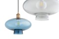 Lampa wisząca niebieski miedziane detale TRESCO 8982 ARGON