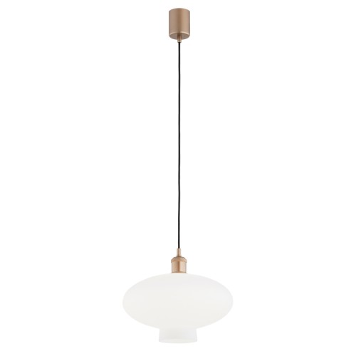 Lampa wisząca mleczne szkło miedziane detale TRESCO 8980 ARGON