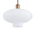 Lampa wisząca mleczne szkło miedziane detale TRESCO 8980 ARGON