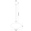 Lampa wisząca mleczne szkło miedziane detale TRESCO 8980 ARGON