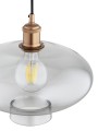 Lampa wisząca dymne szkło miedziane detale TRESCO 8981 ARGON