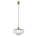 Lampa wisząca dymne szkło miedziane detale TRESCO 8981 ARGON