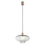 Lampa wisząca dymne szkło miedziane detale TRESCO 8981 ARGON