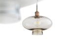 Lampa wisząca szkło dymione szampański miedziane detale TRESCO 9012 ARGON