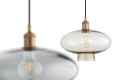 Lampa wisząca szkło dymione szampański miedziane detale TRESCO 9012 ARGON