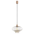 Lampa wisząca szkło dymione szampański miedziane detale TRESCO 9012 ARGON