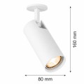 Lampa do zabudowy reflektor wpuszczany sufitowy regulowany GU10 biały LINCA 9014 ARGON