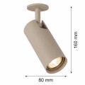 Lampa do zabudowy reflektor wpuszczany sufitowy regulowany GU10 taupe LINCA 9013 ARGON