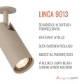 Lampa do zabudowy reflektor wpuszczany sufitowy regulowany GU10 taupe LINCA 9013 ARGON