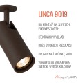 Lampa do sufitu reflektor wpuszczany sufitowy regulowany GU10 brąz LINCA 9019 