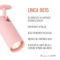 Lampka do G/K reflektor wpuszczany sufitowy regulowany GU10 różowy baby LINCA 9015