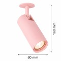 Lampka do G/K reflektor wpuszczany sufitowy regulowany GU10 różowy baby LINCA 9015