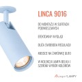 Lampa do G/K reflektor wpuszczany sufitowy regulowany GU10 błękitny baby LINCA 9016 ARGON