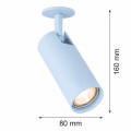 Lampa do G/K reflektor wpuszczany sufitowy regulowany GU10 błękitny baby LINCA 9016 ARGON