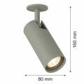 Lampka do G/K reflektor wpuszczany sufitowy regulowany GU10 ciemna szałwia LINCA 9017 ARGON