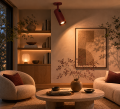 Lampka reflektor wpuszczany sufitowy regulowany GU10 barolo bordo LINCA 9018 ARGON