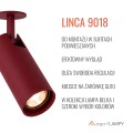 Lampka reflektor wpuszczany sufitowy regulowany GU10 barolo bordo LINCA 9018 ARGON