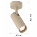 Kinkiet, lampa reflektor sufitowy GU10 długa tubka taupe LINCA 9022 ARGON