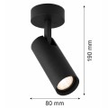 Kinkiet, lampa reflektor sufitowy GU10 długa tubka czarny LINCA 9028 ARGON