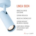 Kinkiet, lampa reflektor sufitowy GU10 długa tubka baby blue LINCA 9024  ARGON
