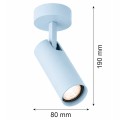 Kinkiet, lampa reflektor sufitowy GU10 długa tubka baby blue LINCA 9024  ARGON