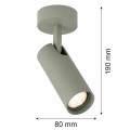 Lampa, kinkiet reflektor sufitowy GU10 długa tubka oliwka szałwia LINCA 9025 ARGON