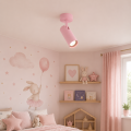 Kinkiet, lampa reflektor sufitowy GU10 długa tubka różowy baby pink LINCA 9023 ARGON