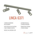 Lampa sufitowa, kinkiet belka 3 reflektory 3 wysokości regulacja GU10 oliwka szałwia LINCA 6371 ARGON