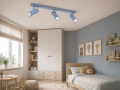 Lampa sufitowa, kinkiet belka 3 reflektory 3 wysokości regulacja GU10 błękitny baby LINCA 6370 ARGON