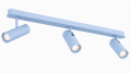 Lampa sufitowa, kinkiet belka 3 reflektory 3 wysokości regulacja GU10 błękitny baby LINCA 6370 ARGON