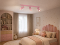 Kinkiet, lampa belka 3 reflektory 3 wysokości regulacja GU10 różowy baby LINCA 6369 ARGON