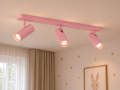 Kinkiet, lampa belka 3 reflektory 3 wysokości regulacja GU10 różowy baby LINCA 6369 ARGON