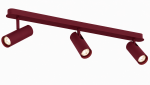 Kinkiet, lampa belka 3 reflektory 3 wysokości regulacja GU10 barolo bordo LINCA 6372 ARGON
