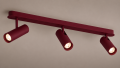 Kinkiet, lampa belka 3 reflektory 3 wysokości regulacja GU10 barolo bordo LINCA 6372 ARGON