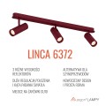 Kinkiet, lampa belka 3 reflektory 3 wysokości regulacja GU10 barolo bordo LINCA 6372 ARGON