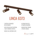 Lampa sufitowa, kinkiet belka 3 reflektory 3 wysokości regulacja GU10 brąz LINCA 6373 ARGON
