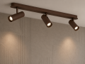 Lampa sufitowa, kinkiet belka 3 reflektory 3 wysokości regulacja GU10 brąz LINCA 6373 ARGON