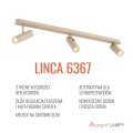 Kinkiet, lampa belka 3 reflektory 3 wysokości regulacja GU10 taupe LINCA 6367 ARGON