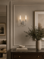 Lampa ścienna 2XG9 kinkiet dwupłomienny świecznik nikiel AUGUSTINE 7306 ARGON