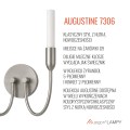 Lampa ścienna 2XG9 kinkiet dwupłomienny świecznik nikiel AUGUSTINE 7306 ARGON
