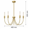 Lampa wisząca żyrandol świecznik 5XG9 mosiężny AUGUSTINE 2200 ARGON